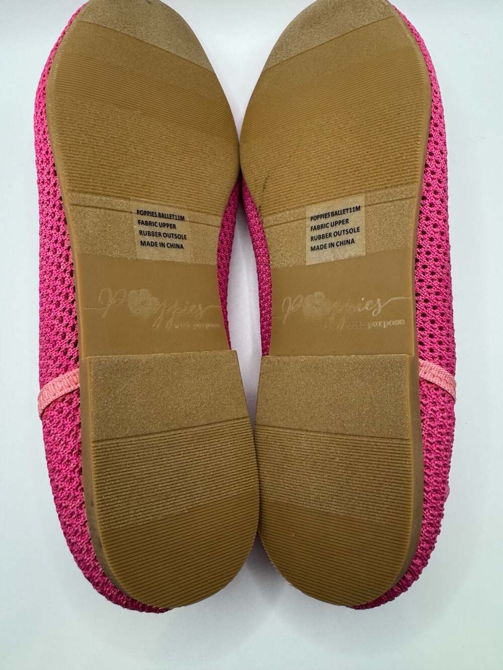 Poppies with Purpose The Signature Pink Shoe Knitted Ballet Flats 11 - Picture 10 of 11